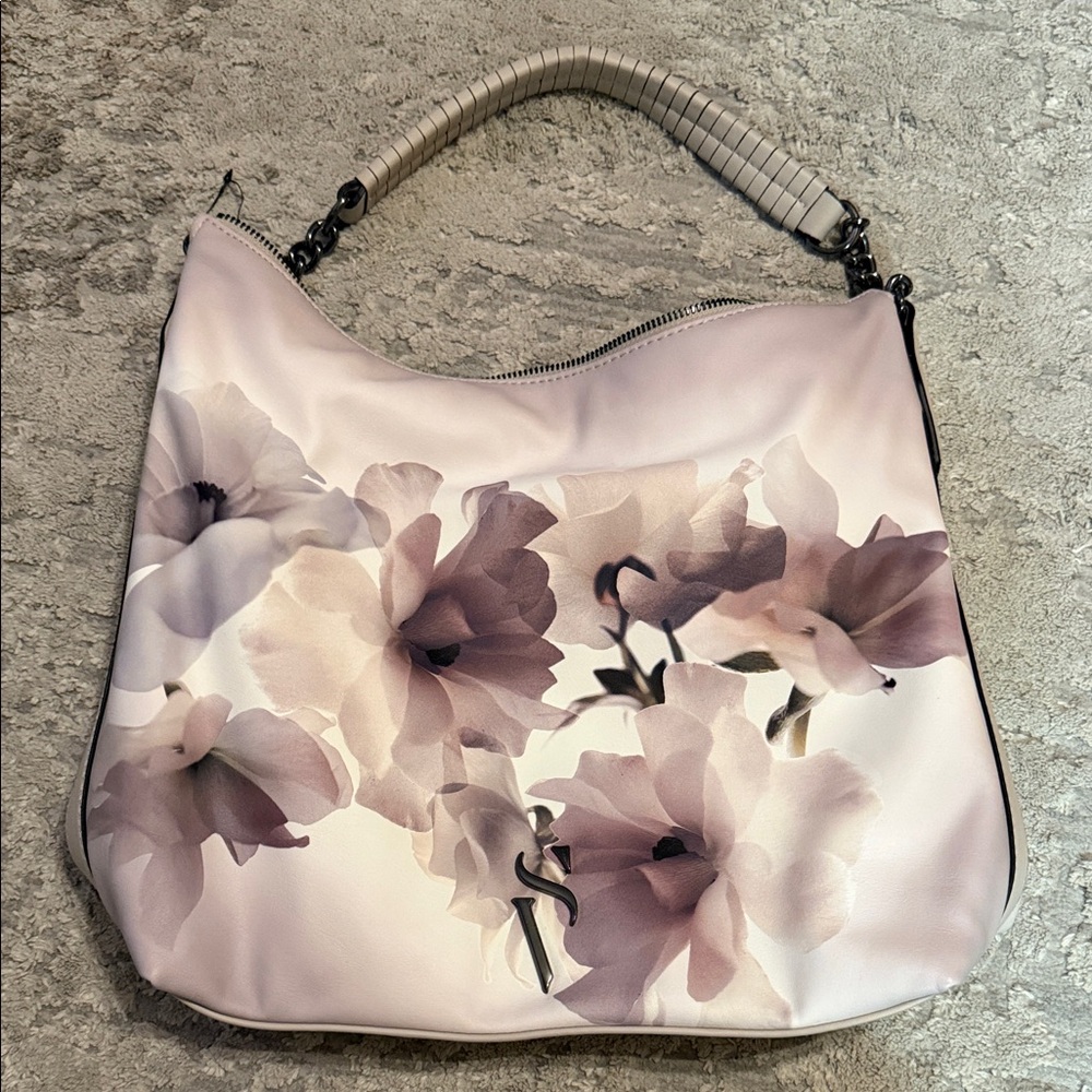Simply Vera Vera Wang Floral Shoulder Bag - Cream and Pink